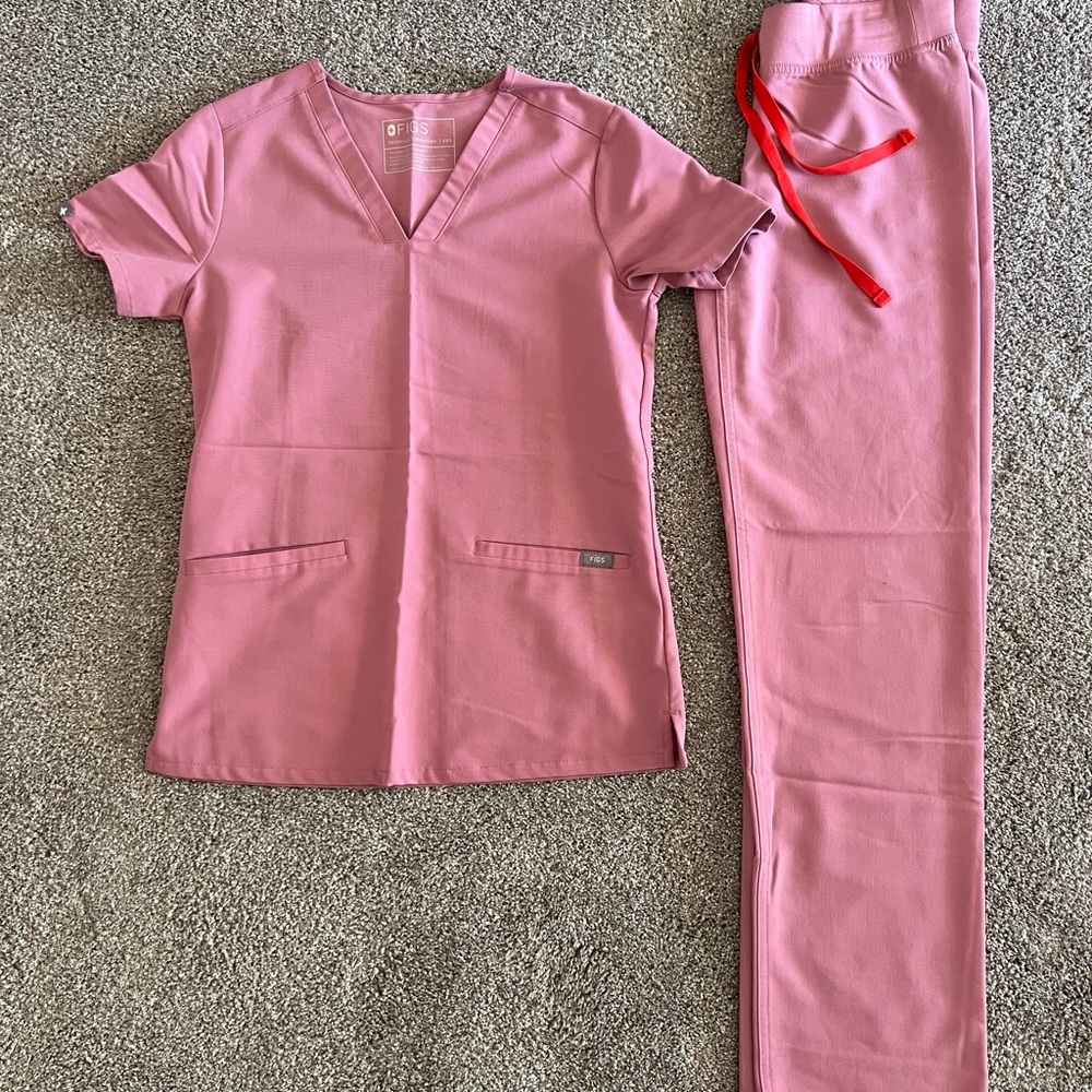 Pink FIGS Scrub Set
